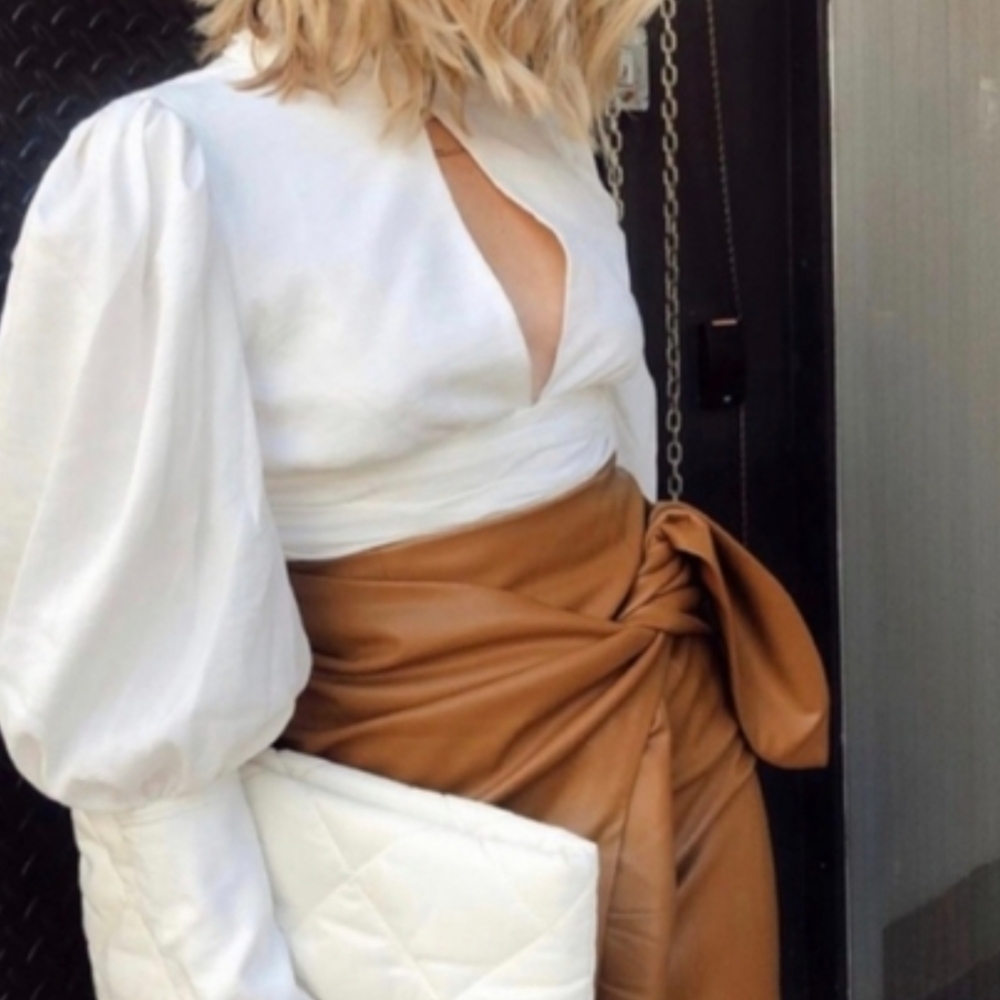 Tan Midi Skirt